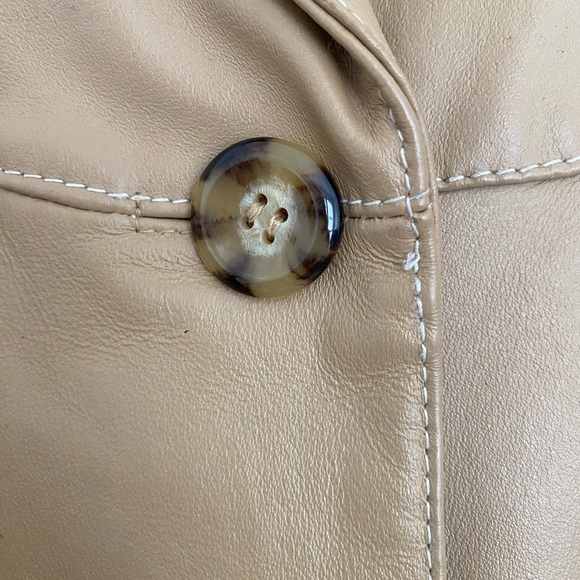 Vintage Y2K Wilson Leather Women's XL Tan‎ Leather Jacket Blazer Western Maxima - Picture 2 of 14